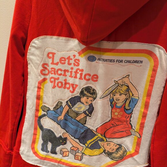 Graphic tee/patched Annabella Hooded button up - Picture 6 of 9